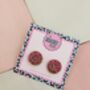 Doughnut Glitter Resin Studs / Doughnut Lover Gift / Novelty Food Jewellery / Colourful Accessories, thumbnail 2 of 5