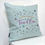 Personalised Written In The Stars Couple's Cushion, thumbnail 3 of 4