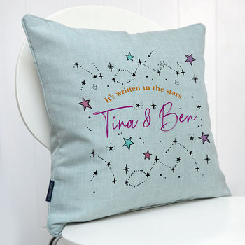 Personalised Written In The Stars Couple's Cushion, 3 of 4
