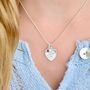 Personalised Girl's St. Christopher Heart Birthstone Necklace, thumbnail 1 of 9