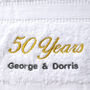 Personalised Golden Wedding Anniversary Towel Set, thumbnail 3 of 4