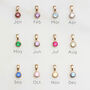 18ct Gold Plated Birthstone Charm Bracelet, thumbnail 3 of 4