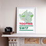 Sw17 Tooting A3 Print, thumbnail 1 of 2