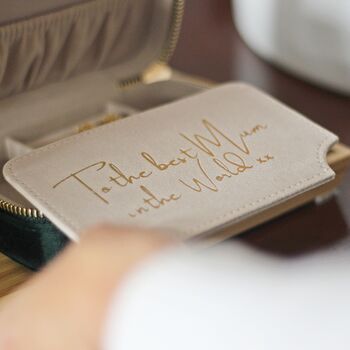Personalised Mothers Day Velvet Jewellery Box, 3 of 11