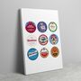 Aston Villa Beer Mats Canvas, thumbnail 1 of 2