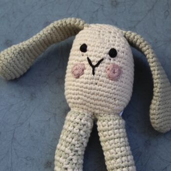 Neutral Baby Bunny Rattle, 2 of 4