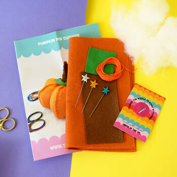'Cute Pumpkin' Pin Cushion Craft Kit, 3 of 3