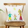 Wedding Day Cushion With A Child's Drawing, thumbnail 6 of 7