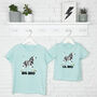 Zebra Brother Sister Matching T Shirt Set, thumbnail 2 of 3