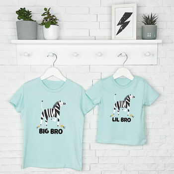 Zebra Brother Sister Matching T Shirt Set, 2 of 3