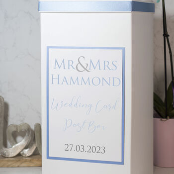 Personalised Mr And Mrs Wedding Post Box, 2 of 4
