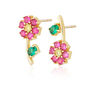 Mismatched Flower Stud Earrings, thumbnail 4 of 5