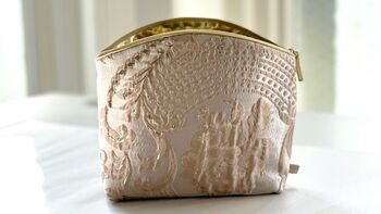 Silk Brocade Lavender Make Up Bag, 4 of 6
