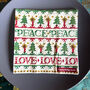 Joyful Christmas Lunch Napkins Peace And Love Set Of 20, thumbnail 1 of 4