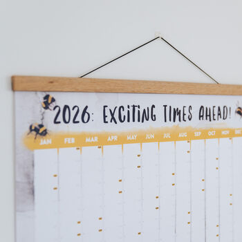 'Exciting Times Ahead' 2026 Bumblebee Wall Planner, 8 of 10