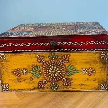 Square Indian Jewellery / Treasure Box, 5 of 6