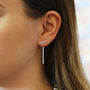 Sterling Silver Round Rod Stud Earrings, thumbnail 1 of 4