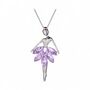 Personalised Ballerina Necklace With Purple Crystal Costume, thumbnail 6 of 11