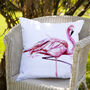 Inky Flamingo Outdoor Cushion For Garden Furniture, thumbnail 9 of 9
