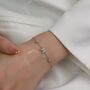 Cz Crystal And Cz Butterfly Floating Bracelet, thumbnail 1 of 9