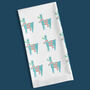 Mistletoe Llama Organic Cotton Christmas Tea Towel, thumbnail 4 of 7