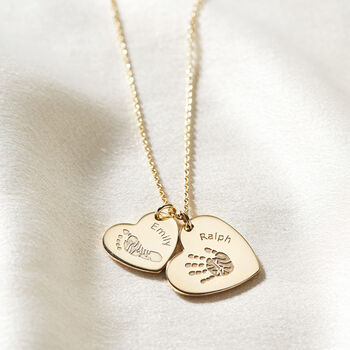 Personalised Multi Hand Or Foot Print Charm Necklace, 2 of 9