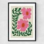 Floral Fern And Poppy A3 Print, thumbnail 1 of 3