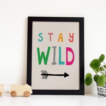 Kids Nursery Print, Stay Wild, 2 of 5