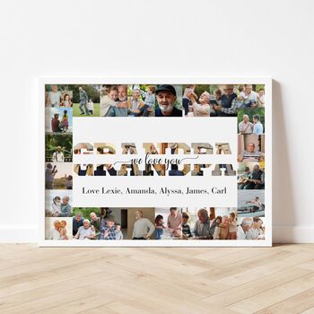 Personalised Grandad Photo Collage Frame Gift, 4 of 6