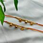 Ghungroo Golden Rakhi For Rakshaa Bandhan, thumbnail 1 of 7