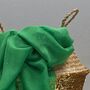 Sparkle Scarf In Grass Green, thumbnail 2 of 3