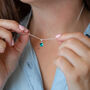 Sterling Silver Birthstone Crystal Necklace, thumbnail 2 of 12