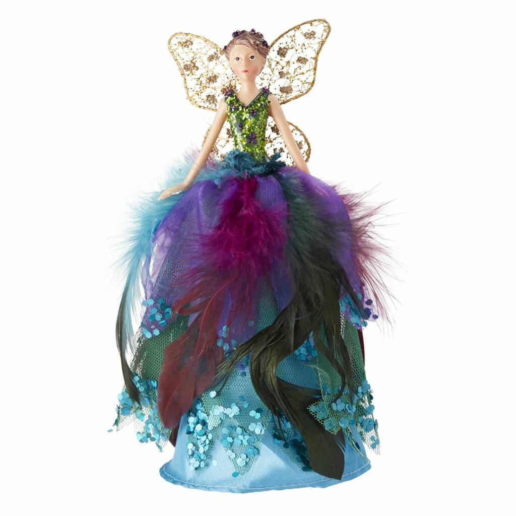 Peacock Fairy Christmas Tree Topper Small By The Christmas Home