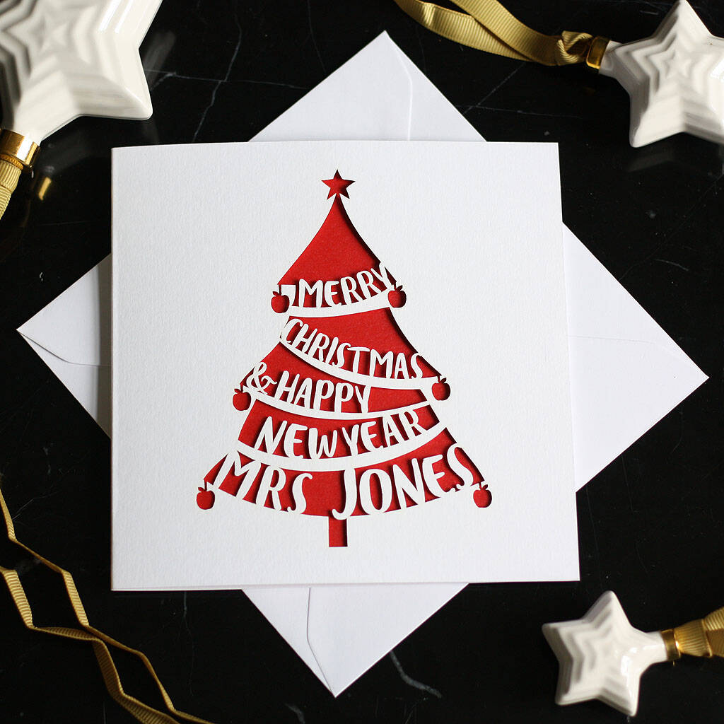 Personalised Teachers Christmas Card By Whole In The Middle ...