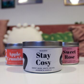 Stay Cosy Scented Soy Wax Candle 220g, 4 of 4