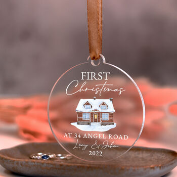 Our First Christmas In New Home Personalised Bauble, 5 of 8