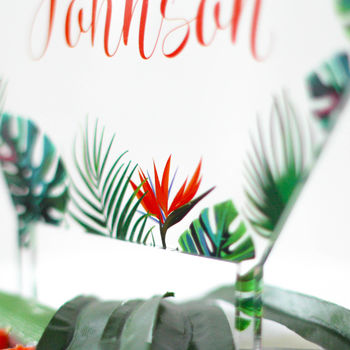 Tropical Wedding Cake Topper, 3 of 5
