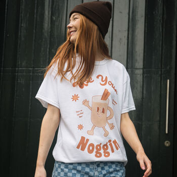 Use Your Noggin Women's Christmas T Shirt, 4 of 4