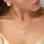 Swarovski Crystal Square Necklace And Earrings Set, thumbnail 3 of 6