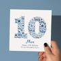 Blue Star Personalised 10th Birthday Card, thumbnail 1 of 5