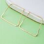 Square Hammered Sterling Silver Hoop Earrings, thumbnail 3 of 6