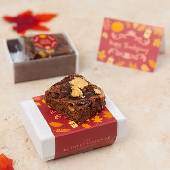 'Thanksgiving' Vegan Mini Brownie Gift Box, 2 of 3