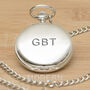 Personalised Polished Silver Initial Pocket Watch, thumbnail 2 of 4
