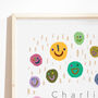 Personalised Name Happy Smiley Faces Print, thumbnail 3 of 10