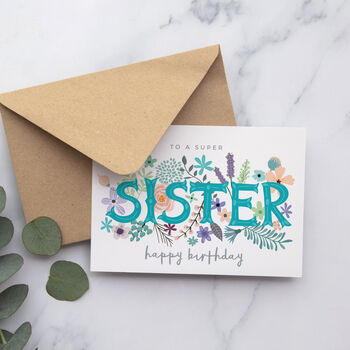 'Super Sister' Birthday Card, 2 of 2