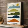 Lake District Mountain Silhouette Print, thumbnail 4 of 5