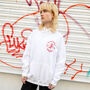 Onto A Wiener Unisex Hoodie With Hot Dog Logo In White, thumbnail 2 of 6