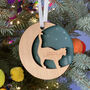 Starry Cat Personalised Christmas Decoration, thumbnail 1 of 6