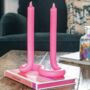 Twist Shaped Hand Made Double Candle, thumbnail 2 of 7