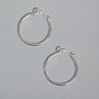 Sterling Silver Large Hoop Earrings, thumbnail 4 of 7